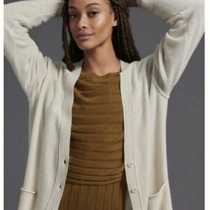Anthropologie Pilcro Women's Beige Cardigan Sweater